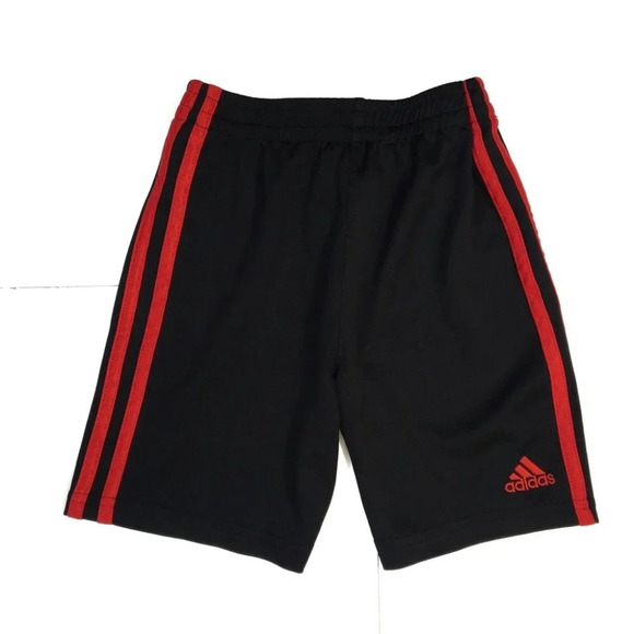 BY72 Adidas 3 Stripe Polyester Shorts Sz 4 - Picture 1 of 5